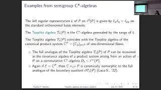 Dr. Camila Sehnem | Nuclearity for Toeplitz algebras associated to product systems