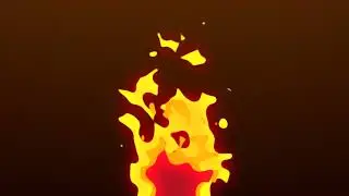 Relaxing 2D Fire Animation Fireplace Sound | 30 Minutes Animated