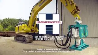 Как установить вибропогружатель HVR на экскаватор от Hammer & Steel