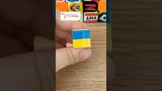 How to draw Ukraine flag on the Rubik's Cube?#diy #art #rubikscube #ukraine #trending