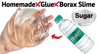 HOW TO MAKE WATER AND SUGAR SLIME WITHOUT GLUE BORAX AND ACTIVATOR AT HOME/DIY WATER SLIME EASY/ASMR
