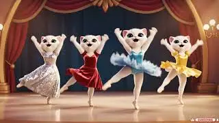 White Cats Look Like Human Dancing 😍 | Cute Cat Dance AI Video 🐱💃#catdancing #cutecats