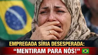 Ao chegar ao Brasil, uma Empregada refugiada da Síria se emocionou:  “Mentiram para nós”.
