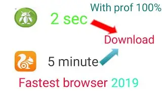#fastetbrowser  Fastest browser speed for 2019 best internet browser for Android
