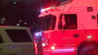 Video Now: Trooper's cruiser hit while responding to crash