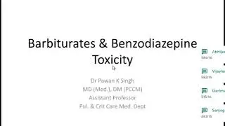 Barbiturates and Benzodiazepine Toxicity