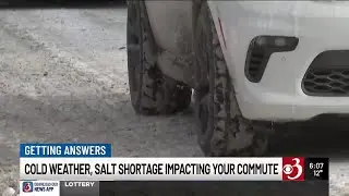 Cold weather and road salt shortages are impacting storm cleanup