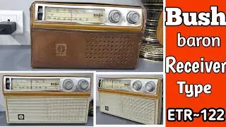 ~Bush baron receiver type ETR~122 vintage transistor radio *with original cover radio 9023321435 ...
