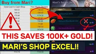 THIS WILL SAVE YOU 100K+ GOLD! Mari&rsquo;s Shop Excel For T3, T2, T1 Players!! | Lost Ark