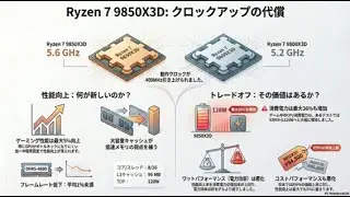 【どっちが買い？】Ryzen 7 9850X3D vs 9800X3D 徹底比較！価格差8,000円の価値はあるのか検証してみた