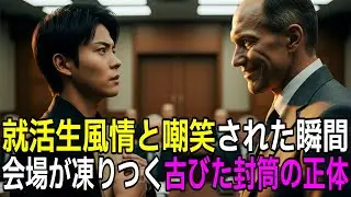 「就活生風情が経営を語るな」株主総会で罵倒された学生が『古びた封筒』を出した結果→外資系代表が顔面蒼白に…【スカッと】【大逆転】