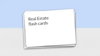 Flashcards for real estate sales agent prep exam National