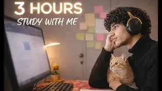 Study With Me Live | 3 Hour Calm Focus Session | Pomodoro Study