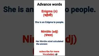 Boost your Vocabulary with these Advance words! #dailyenglishpractice #shorts