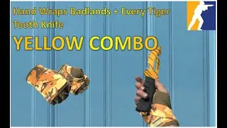 Hand Wraps Badlands + All Tiger Tooth Knife | YELLOW COMBO | CS2 Showcase
