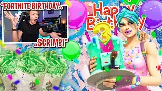 I got 100 FANS to scrim on Fortnite's 3RD BIRTHDAY for $100... (most STACKED endgame)