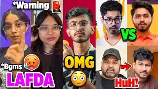 Girl Gamers LAFDA at BGMS 😱 WARNING to both🚨 Godlike Admino, Saumraj, Akop, 8Bit Goldy, Dynamo,BGMI