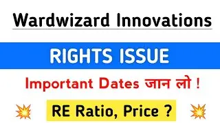 Wardwizard Innovations Share Latest News | Wardwizard Innovations Rights Issue | Wardwizard Share