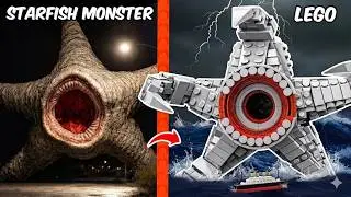 LEGO Horror: Recreating STARFISH MONSTER Destroying BIKINI BOTTOM! | AM Bricks Galaxy