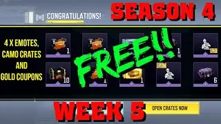 *FREE* SEASON 4 WEEK 5 Tournament Mode Rewards! Blistering Magma Camo, Emotes, Coupons & More!! CODM
