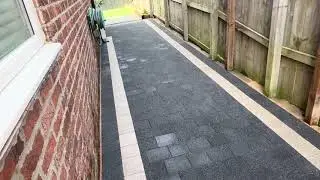 Satisfying Sand Brushing into Block Paving 🧹🔥 #Shorts