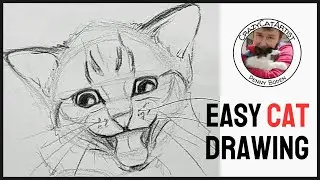 How to Draw Kitten Face, Mewing