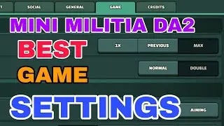 Mini Militia|Best Ever Game Settings in Mini Militia Doodle Army to take more Kills|BGM SQUARE