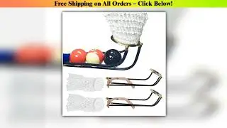 Billiards Slide Track, 6 Pcs Billiards Table Pocket Rail Slide Track with Net Bags Snooker