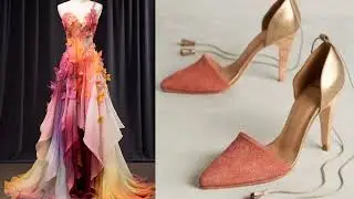 Luxury Prom Dress matching heels