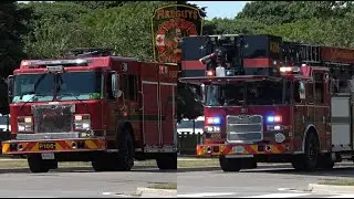 Mississauga Fire, ON - Spare Pumper 106 & Aerial 106 Responding.
