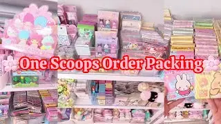 One Scoop Order Packing🎀#aestheticpacking #packingorders #packwithme #smallbusinessowner #scoops 