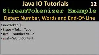 Java IO | StreamTokenizer Parsing Numbers & Words | Java IO Tutorials #12