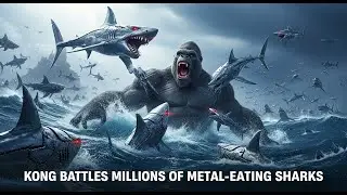 They Swarmed Him… Millions of Metal-Eating Sharks vs Kong (INSANE!)