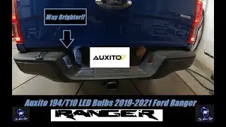 Auxito 194 LED Blubs For 2019-2021 Ford Ranger License Plate Lamp Install
