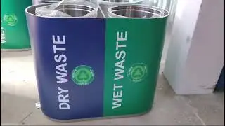 Stainless Steel Duo Dustbin | Available on IndiaMART