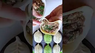 Creative Dumpling Art 🌸 | Beautiful Momo Making #MomoMaking  #KitchenHacks #FoodArt #kitchenking-n8