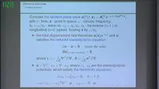 WHTW01 | Prof. Larissa Fradkin | Elastic wedge diffraction, with applications to non-destructive