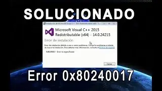 Fix Error 0x80240017 Microsoft Visual C++ 2015 Redistributable