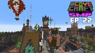 Steampunk City Minecraft Survival Build Series | CaveCraft Let Play Ep22