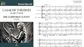 [SATB] Game of Thrones by Ramin Djawadi for Saxophone Quartet