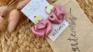 Handmade clay silk drape earrings