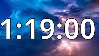 1 Hour 19 Minutes Countdown Timer With Alarm Sound At the End (Simple Beep)