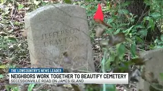 VIDEO: James Island neighbors clean up old slave cemetery