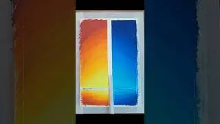 Day and Night scenery drawing for beginners with Oil Pastels / shorts