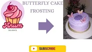 Butterfly cake with Lylac colour|@AnumsDelight full frosting 