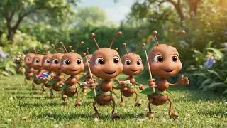 The Ants&rsquo; Marching Poem | Bangla Kids Nature Rhyme | Animated Insect Story