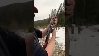 ✅out😳Japan made Winchester model 1894 38-55 caliber knocking over heavy steel #shorts