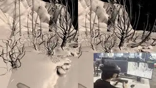 Foveated VR Rendering System for Large 3D Meshes Demo Video