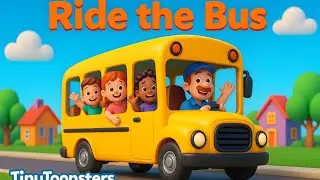 Wheel on the Bus | Ride Along the Happy Bus | Nursery Rhymes for Kids by TinyToonsters