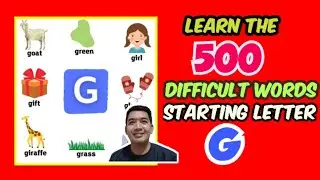 LEARN THE 500 DIFFICULT WORDS STARTING LETTER G